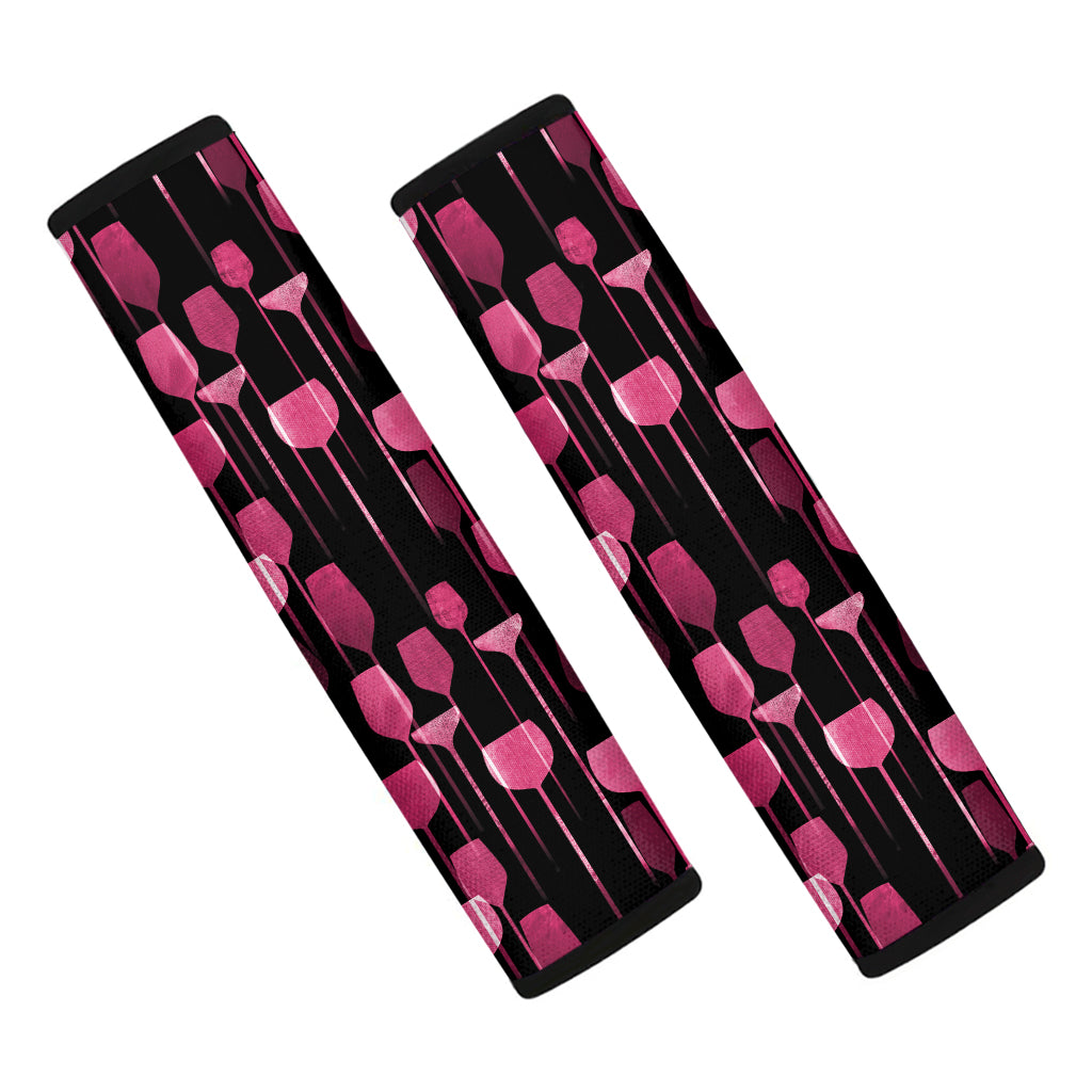 Glasses Of Wine Print Car Seat Belt Covers