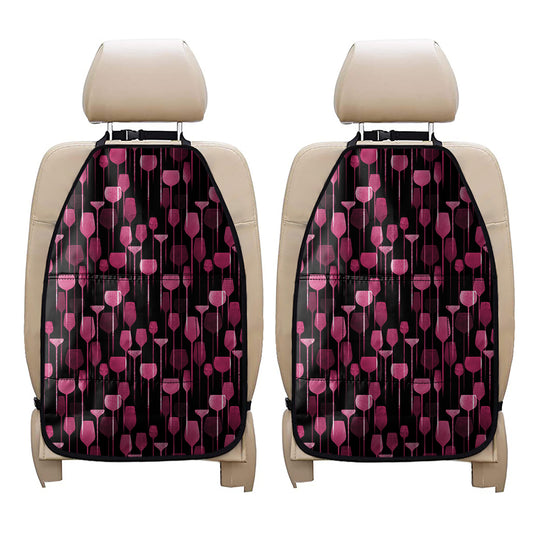Glasses Of Wine Print Car Seat Organizers
