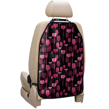 Glasses Of Wine Print Car Seat Organizers