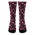 Glasses Of Wine Print Crew Socks