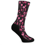 Glasses Of Wine Print Crew Socks
