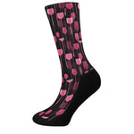 Glasses Of Wine Print Crew Socks