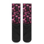 Glasses Of Wine Print Crew Socks