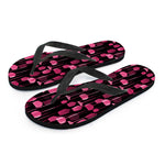 Glasses Of Wine Print Flip Flops