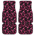 Glasses Of Wine Print Front and Back Car Floor Mats