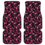 Glasses Of Wine Print Front and Back Car Floor Mats