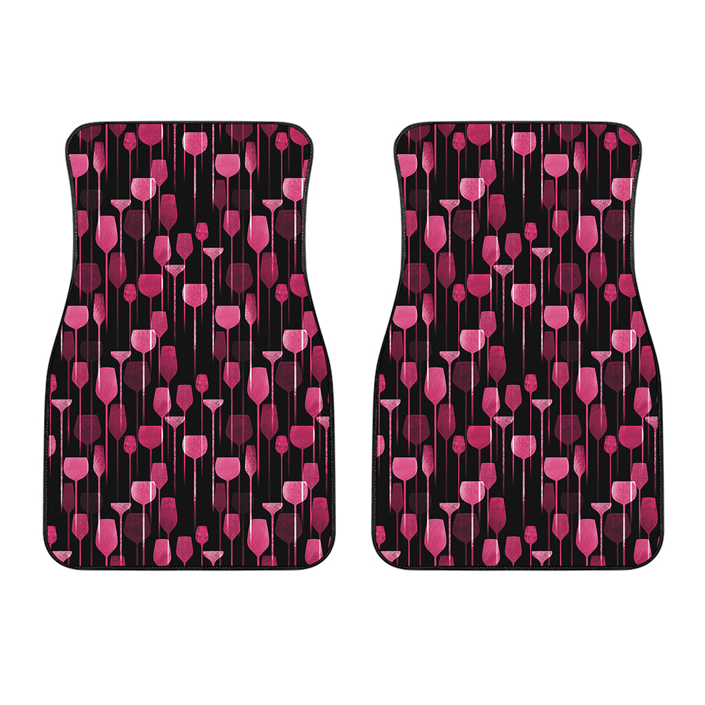 Glasses Of Wine Print Front Car Floor Mats