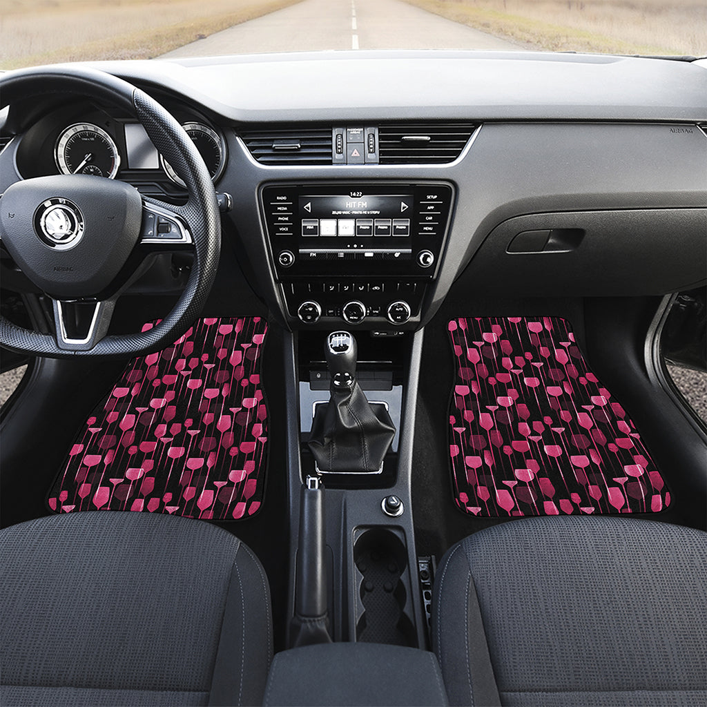 Glasses Of Wine Print Front Car Floor Mats