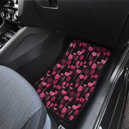 Glasses Of Wine Print Front Car Floor Mats