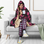 Glasses Of Wine Print Hooded Blanket