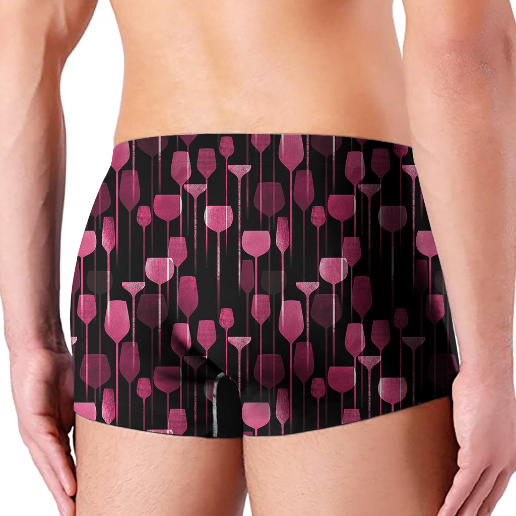 Glasses Of Wine Print Men's Boxer Briefs
