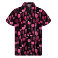 Glasses Of Wine Print Men's Short Sleeve Shirt