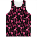 Glasses Of Wine Print Men's Tank Top