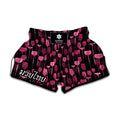 Glasses Of Wine Print Muay Thai Boxing Shorts
