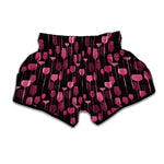 Glasses Of Wine Print Muay Thai Boxing Shorts