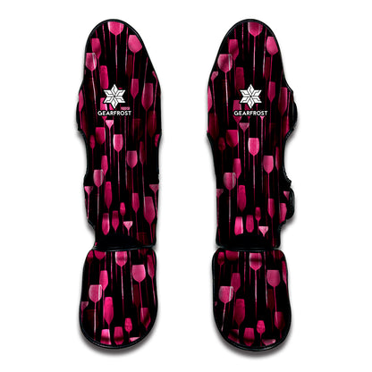 Glasses Of Wine Print Muay Thai Shin Guard