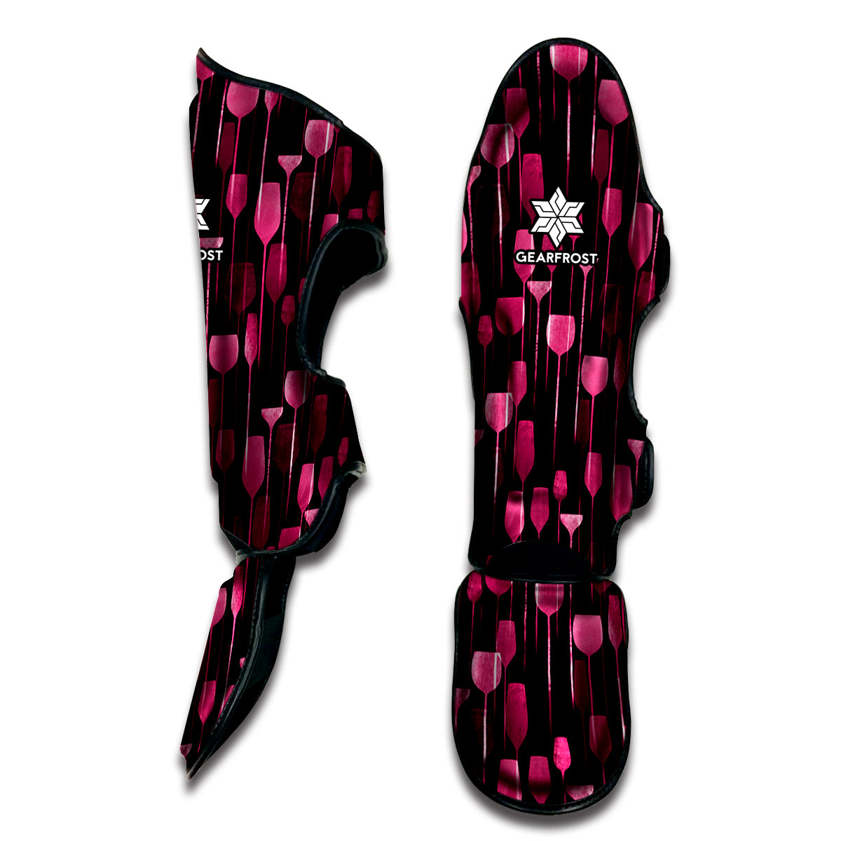 Glasses Of Wine Print Muay Thai Shin Guard