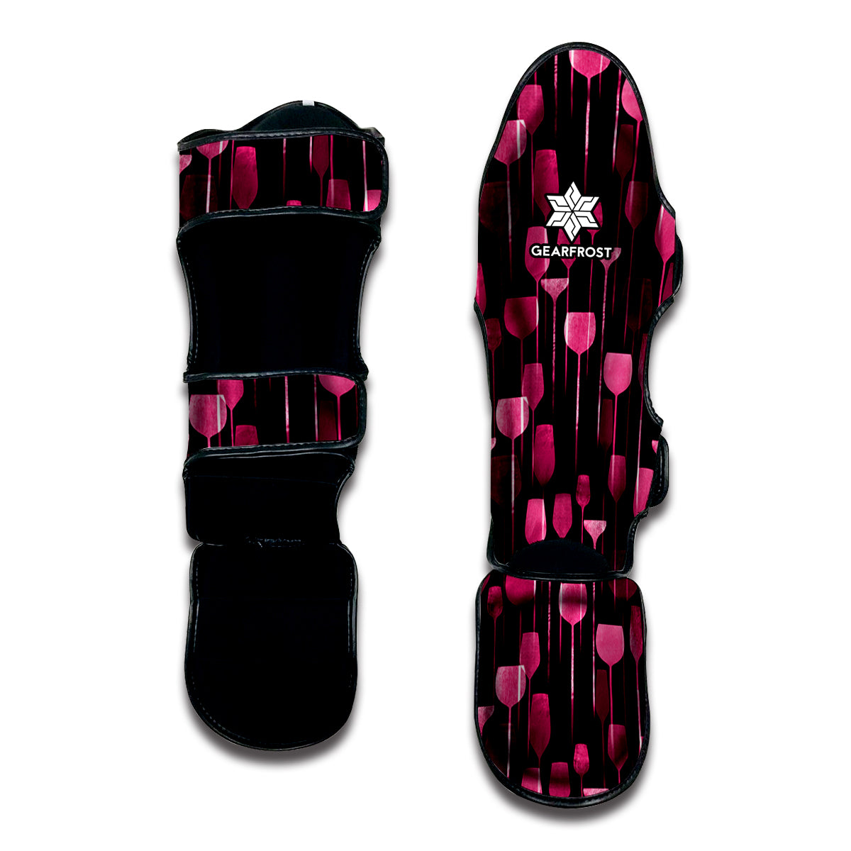 Glasses Of Wine Print Muay Thai Shin Guard