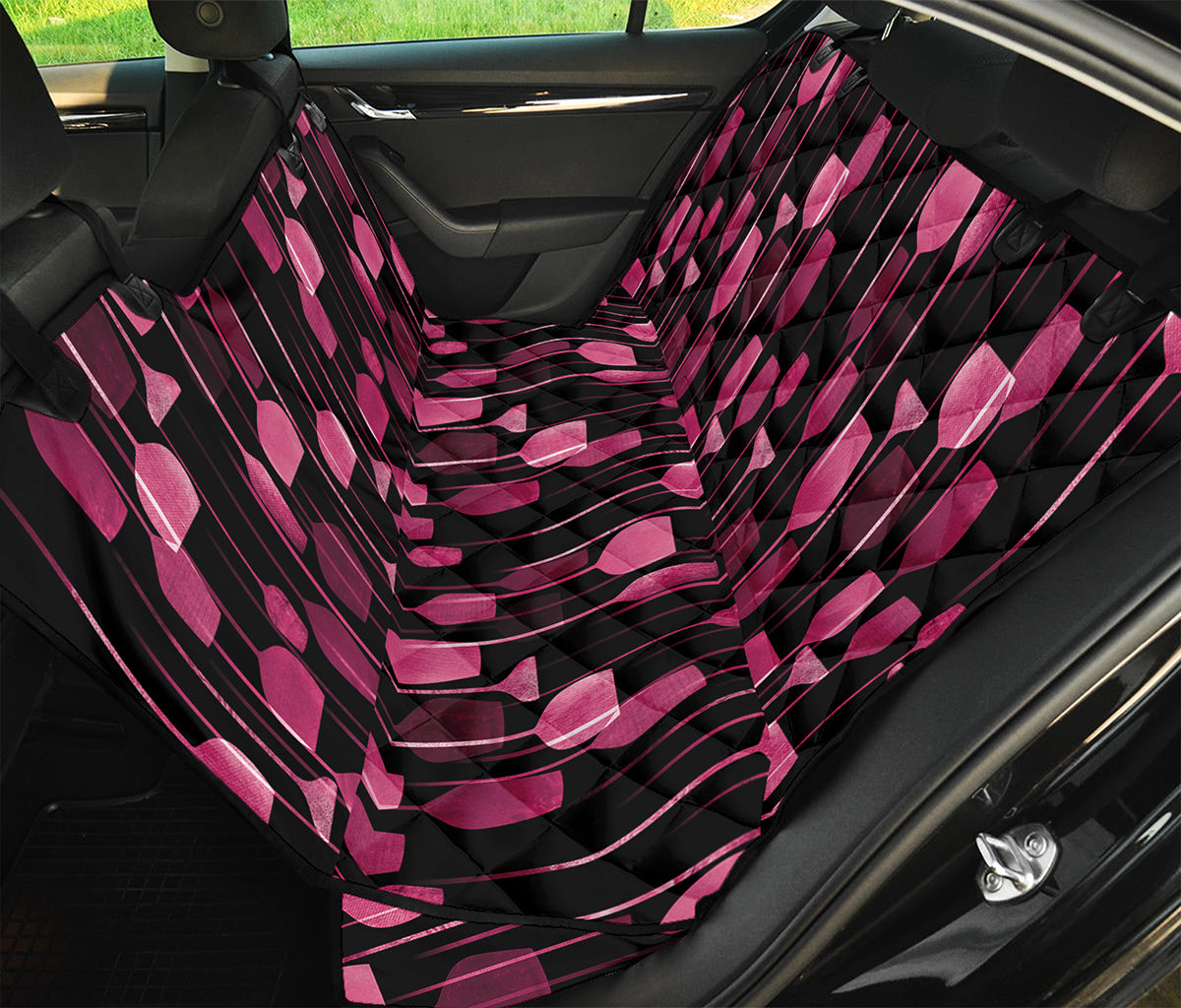 Glasses Of Wine Print Pet Car Back Seat Cover