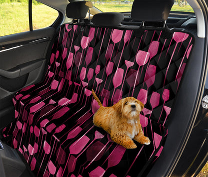 Glasses Of Wine Print Pet Car Back Seat Cover