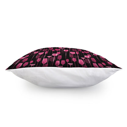 Glasses Of Wine Print Pillow Cover