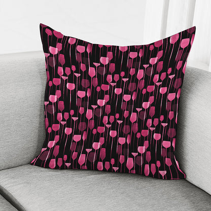 Glasses Of Wine Print Pillow Cover