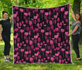 Glasses Of Wine Print Quilt