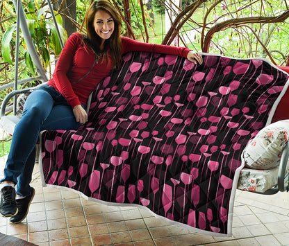 Glasses Of Wine Print Quilt