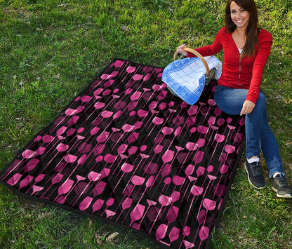 Glasses Of Wine Print Quilt