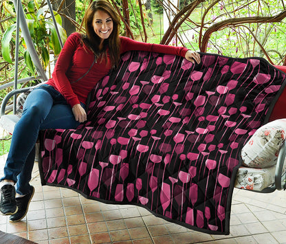 Glasses Of Wine Print Quilt