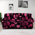 Glasses Of Wine Print Sofa Cover