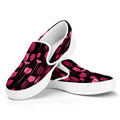 Glasses Of Wine Print White Slip On Sneakers