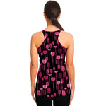 Glasses Of Wine Print Women's Racerback Tank Top