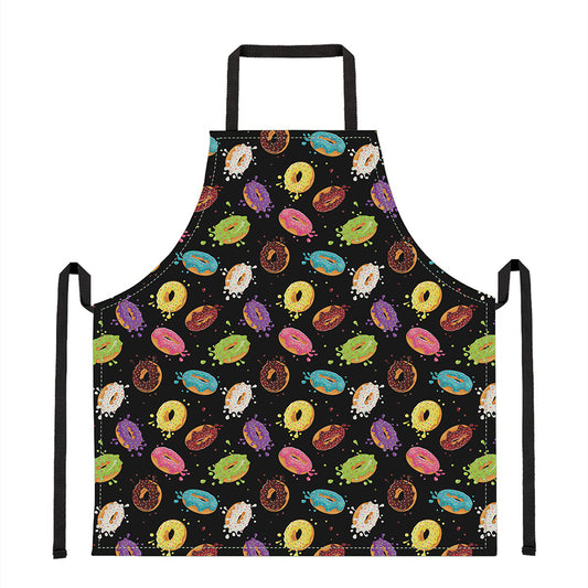 Glaze Donut Pattern Print Apron