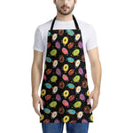 Glaze Donut Pattern Print Apron