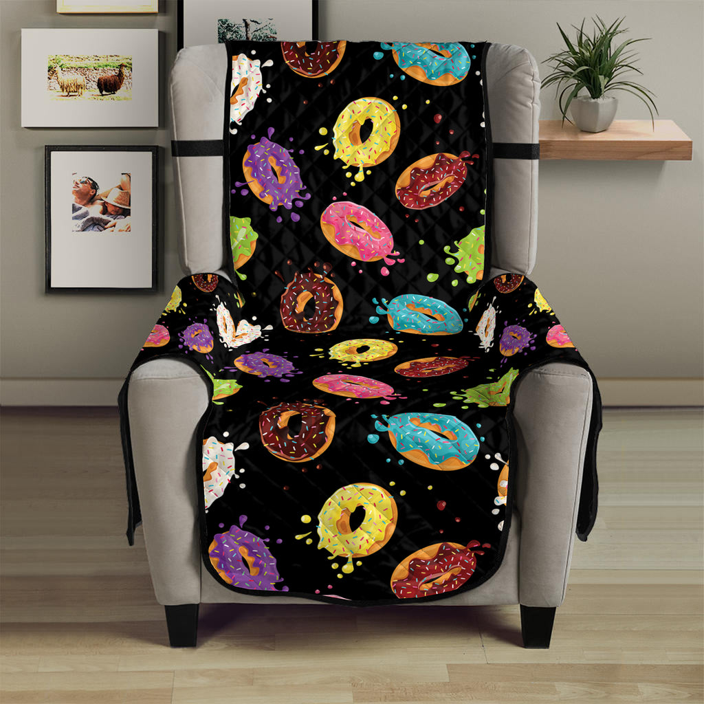 Glaze Donut Pattern Print Armchair Protector