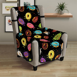 Glaze Donut Pattern Print Armchair Protector