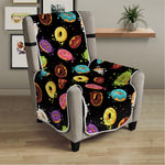 Glaze Donut Pattern Print Armchair Protector