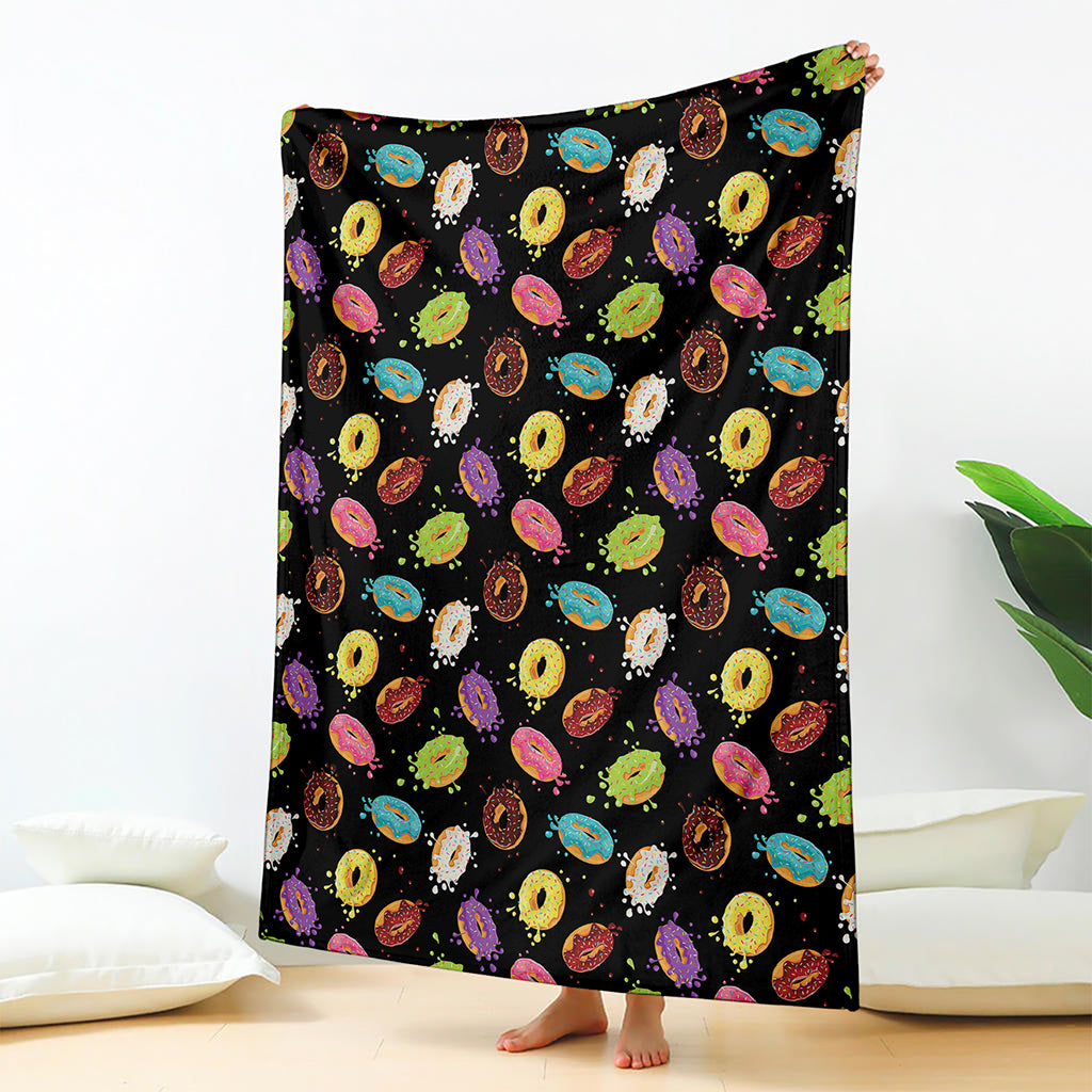 Glaze Donut Pattern Print Blanket