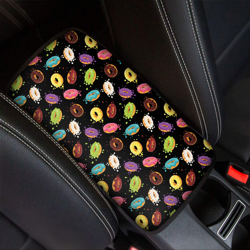 Glaze Donut Pattern Print Car Center Console Cover