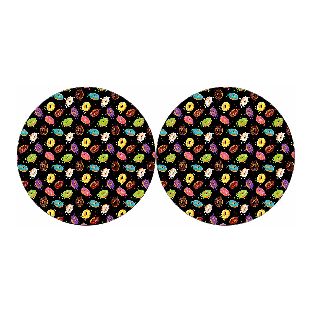 Glaze Donut Pattern Print Car Coasters
