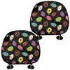 Glaze Donut Pattern Print Car Headrest Covers