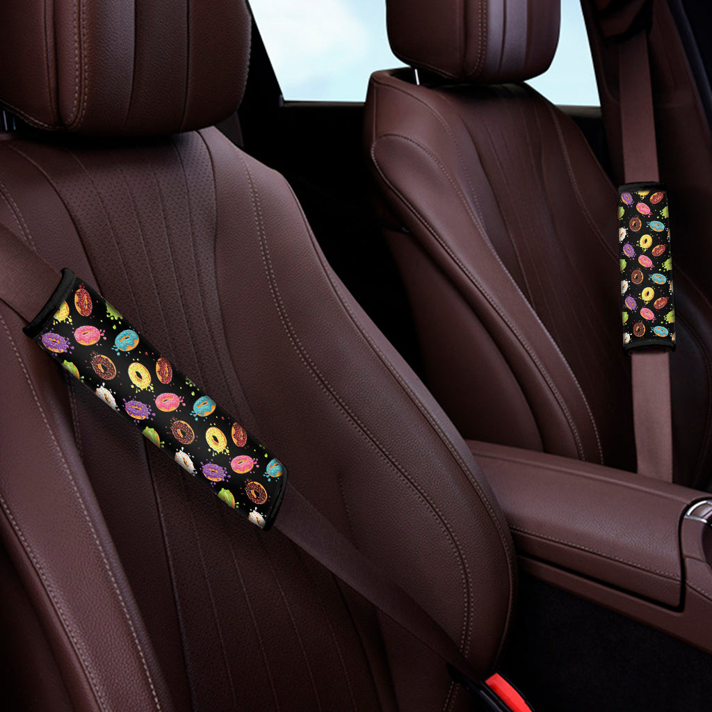 Glaze Donut Pattern Print Car Seat Belt Covers