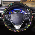 Glaze Donut Pattern Print Car Steering Wheel Cover