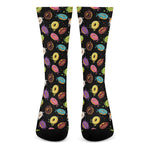 Glaze Donut Pattern Print Crew Socks