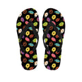 Glaze Donut Pattern Print Flip Flops