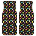 Glaze Donut Pattern Print Front and Back Car Floor Mats