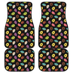 Glaze Donut Pattern Print Front and Back Car Floor Mats