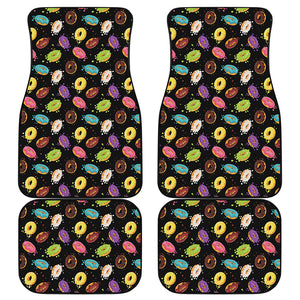 Glaze Donut Pattern Print Front and Back Car Floor Mats