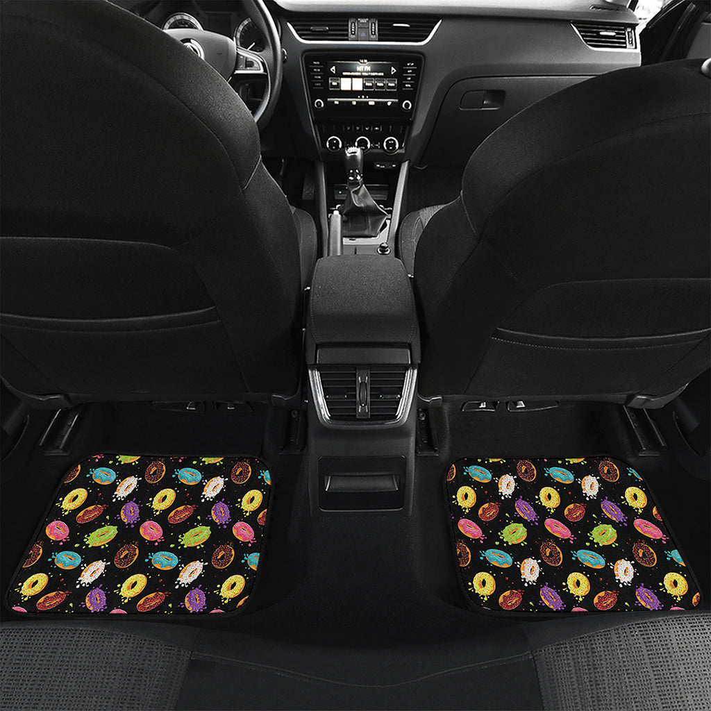 Glaze Donut Pattern Print Front and Back Car Floor Mats